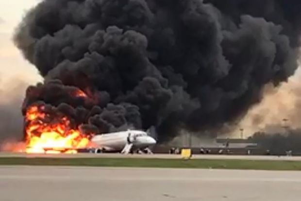 Moscow plane fire 41 killed